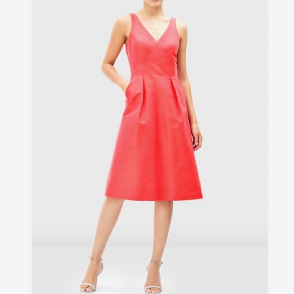 J. Crew A Line Red Dress Size 2